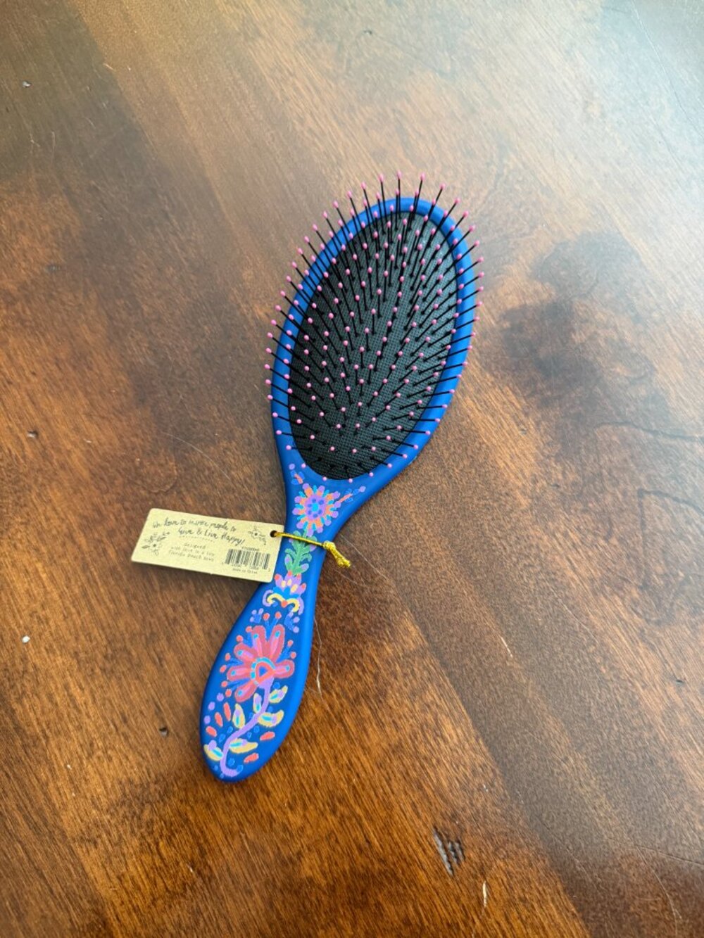 NWT Natural Life Wet / Dry Detangling Hairbrush - Blue - Picture 2 of 2